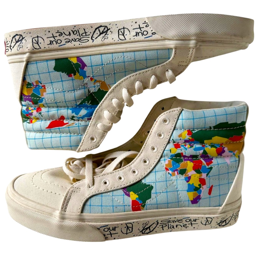 BRAND NEW VANS SK8 High “Save Our Planet” 2019 * Capsule Collection* M6.5 W8.0